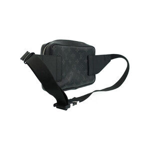 Louis Vuitton Rama Leather Outdoor Body Bag Taiga Bum Black